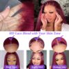 Burgundy Lace Front Wig 13x4 Straight Hair Bold Sleek Look