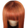 Luxe Ginger Wig Bold Straight Hair with Stylish Bangs