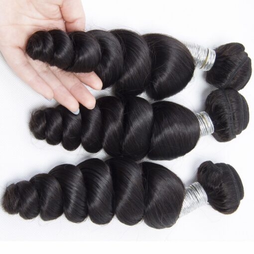 Loose Wave Bundles with Frontal Virgin Hair Soft Curls Full