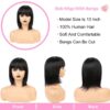 Black Bob with Fringe Wig Sleek Stylish Easy-to-Wear Look