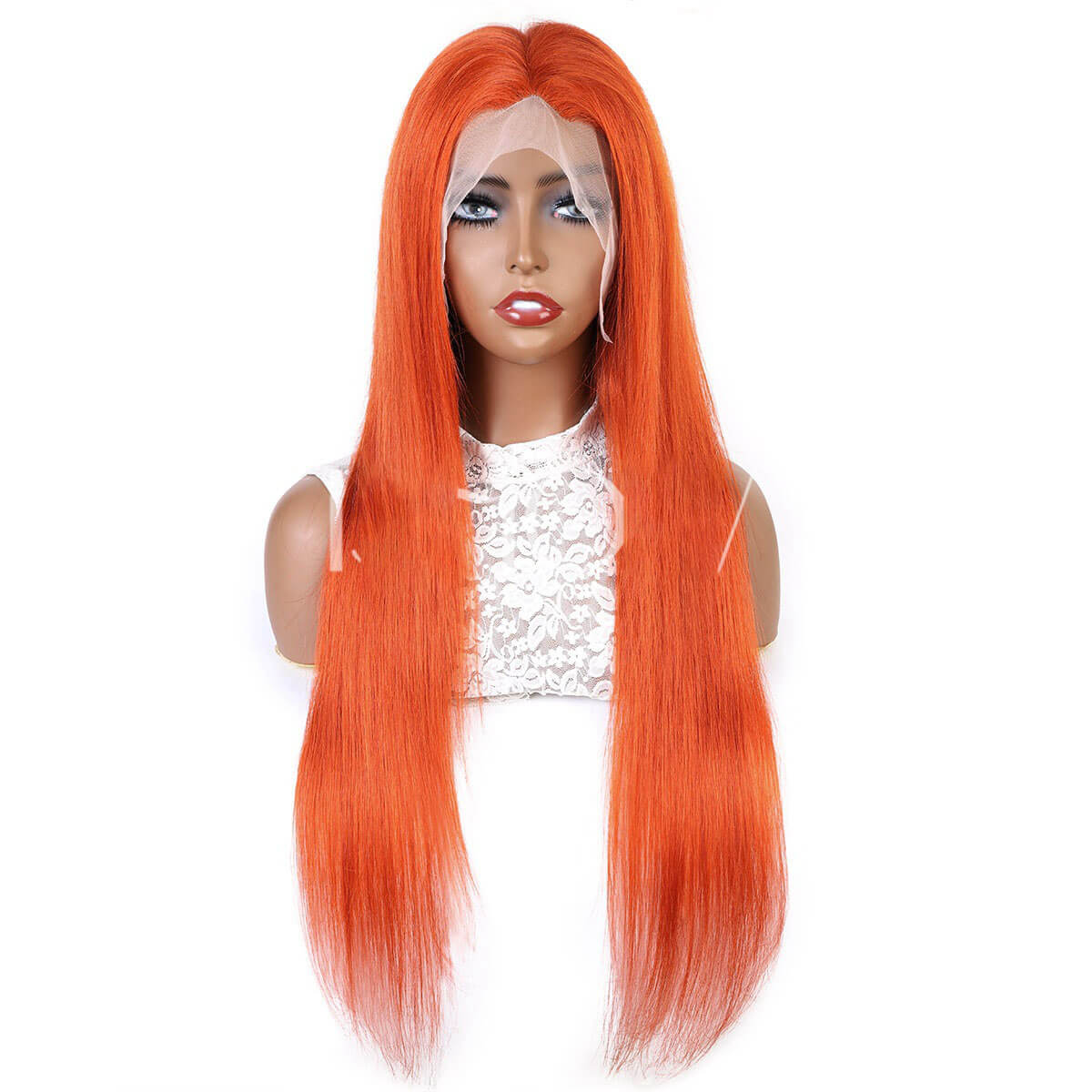 Ginger Lace Front Wig Human Hair Bold Color Natural Look