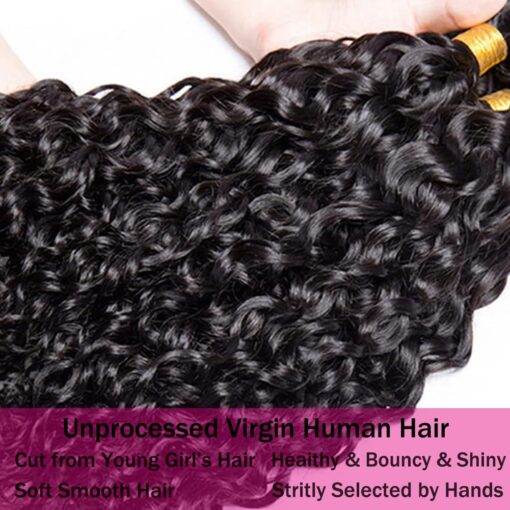 Water Wave Human Hair Bundles Soft Curls Natural Shine