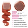 Body Wave Hair Ginger Bundles with Closure