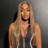 Straight Honey Blonde Wigs Glueless Lace Effortless Beauty