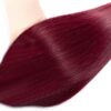 Burgundy Human Hair Bundles Straight Bold Color Sleek Style