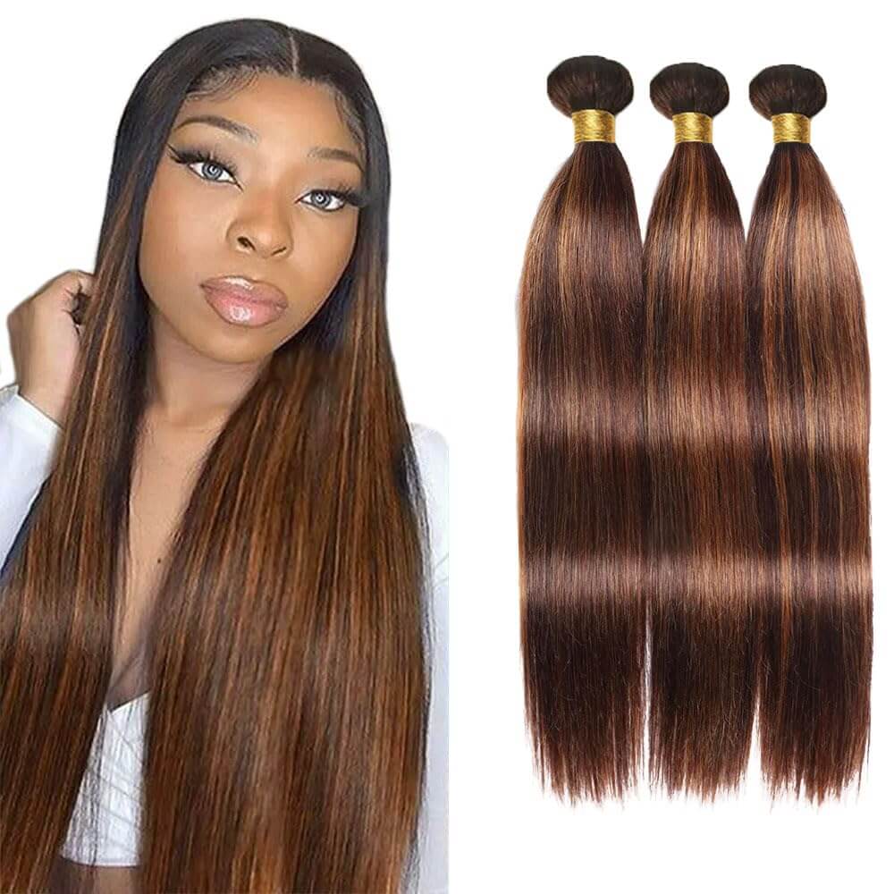 Brown Highlight Bundles Human Hair Natural Shine