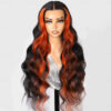 13x4 Lace Front Ginger Highlight Wig Body Wave for Glam