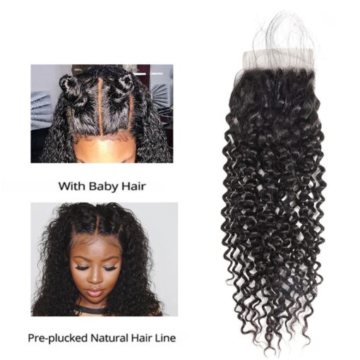 Kinky Curly Bundles with Closure Virgin Hair Voluminous