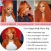 Ginger Body Wave Wig Human Hair for Soft Bouncy Volume