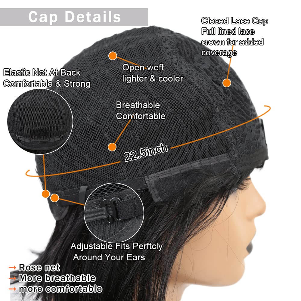 Black Bob with Fringe Wig Sleek Stylish Easy-to-Wear Look