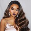 Honey Brown Human Hair Bundles Soft Shine Natural Color