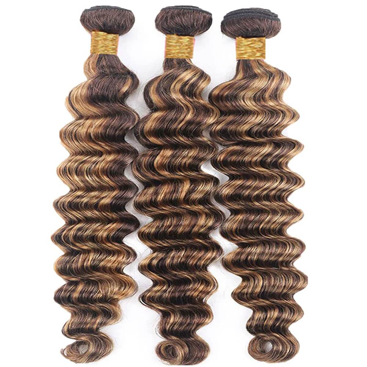 Honey Blonde Loose Deep Wave Bundles remy Hair Full Volume
