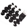 Body Wave Bundles with Closure Brazilian Hair Soft Waves