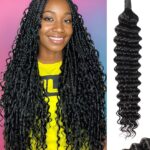 Glamifa deep wave real hair extensions wigs dreadlocks bulk human hair