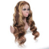 Wavy Honey Blonde Hair with Highlights Luminous Body Wave