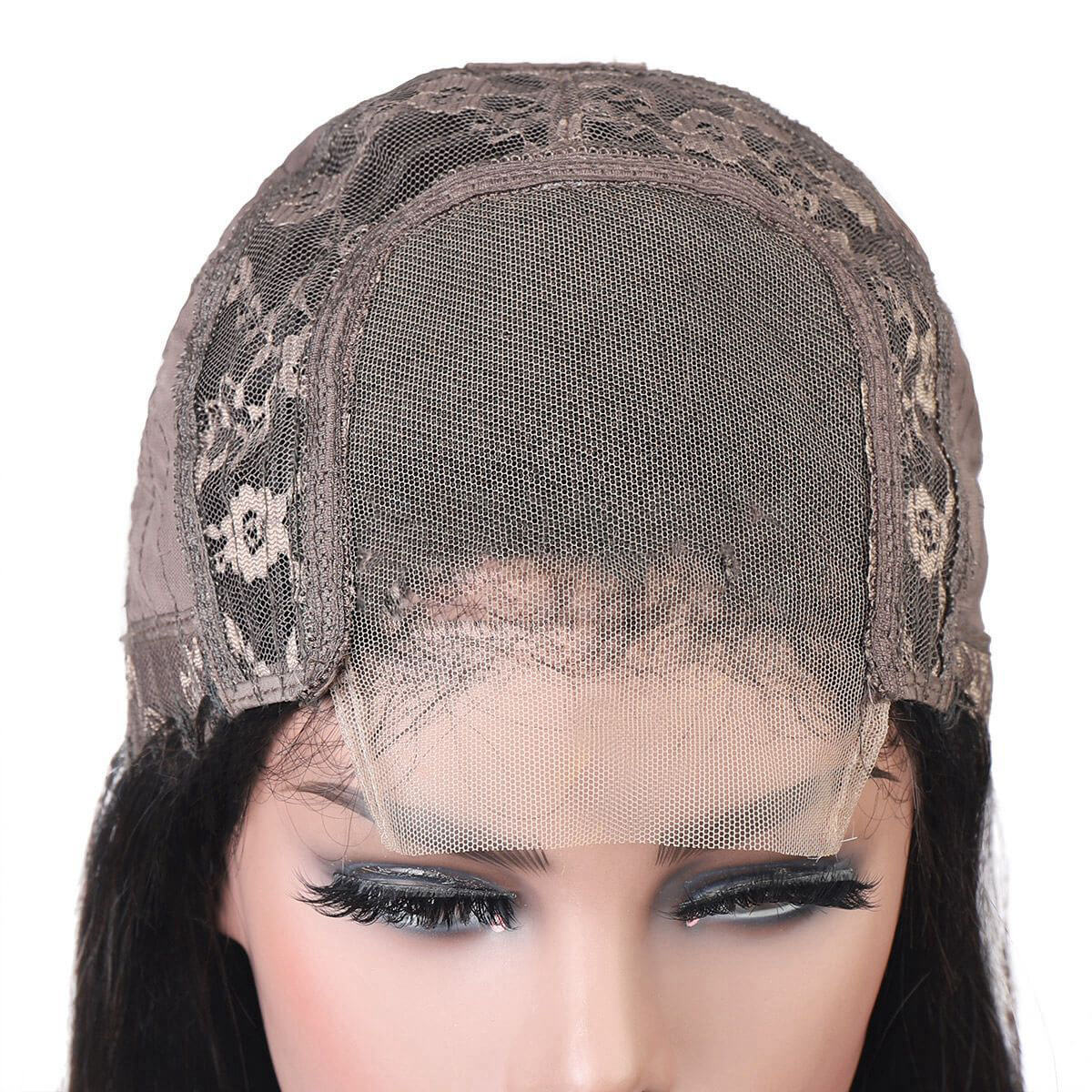 Straight Human Hair Wig Glueless Lace Front Sleek Look