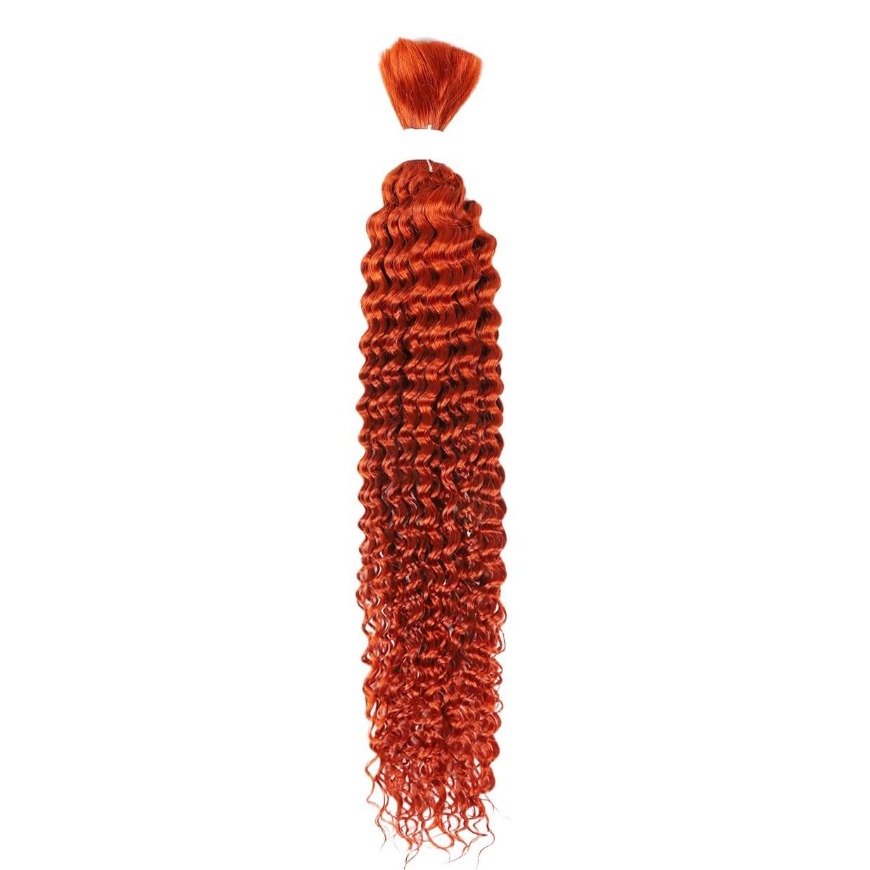 Ginger Deep Wave Bulk Braiding Hair Human Hair Voluminous