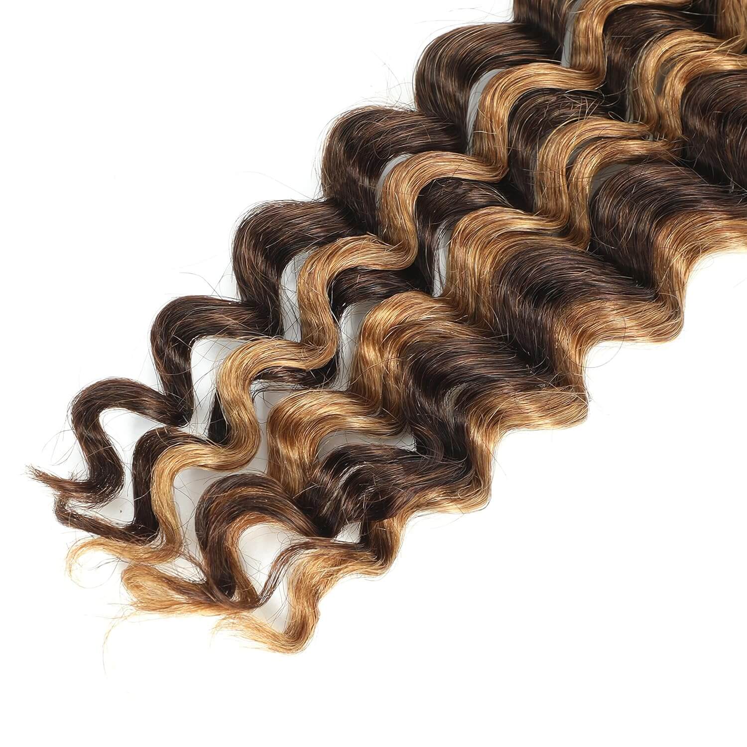 Honey Blonde Deep Wave Bulk Human Hair for Braiding Soft