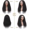 Kinky Straight Wig Human Hair Natural Blowout Look Volume