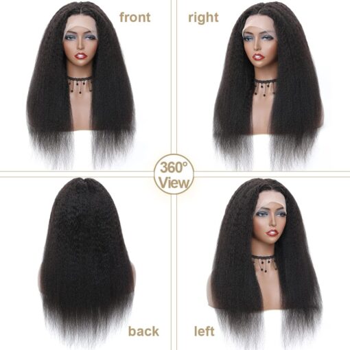 Kinky Straight Wig Human Hair Natural Blowout Look Volume