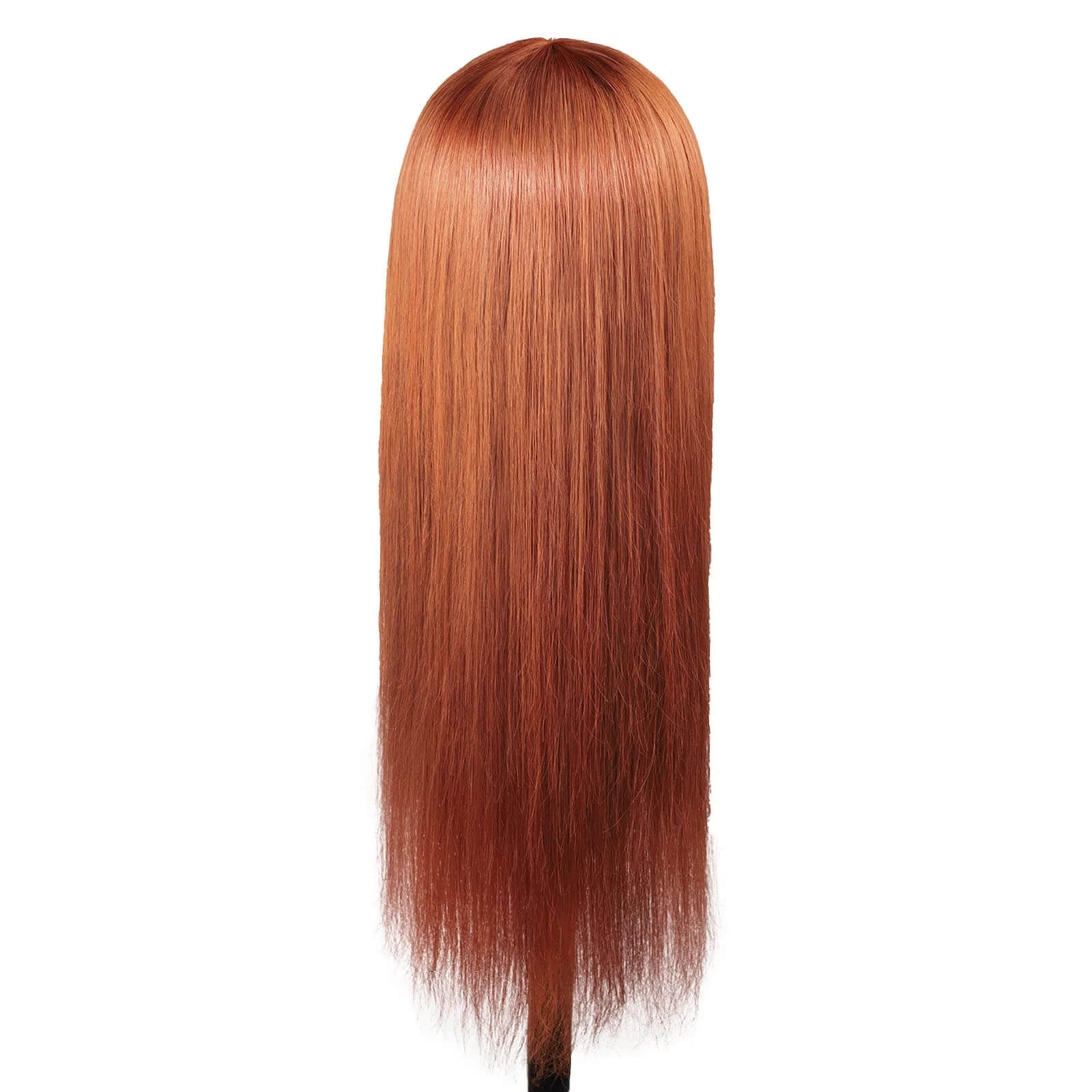 Luxe Ginger Wig Bold Straight Hair with Stylish Bangs