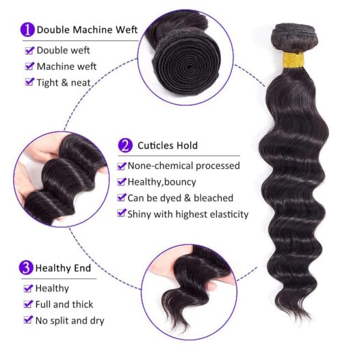 Loose Deep Wave Bundles Virgin Human Hair Soft Defined Curls