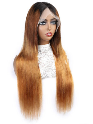 Honey Blonde Human Hair Wig Lace Front Soft Glow Natural