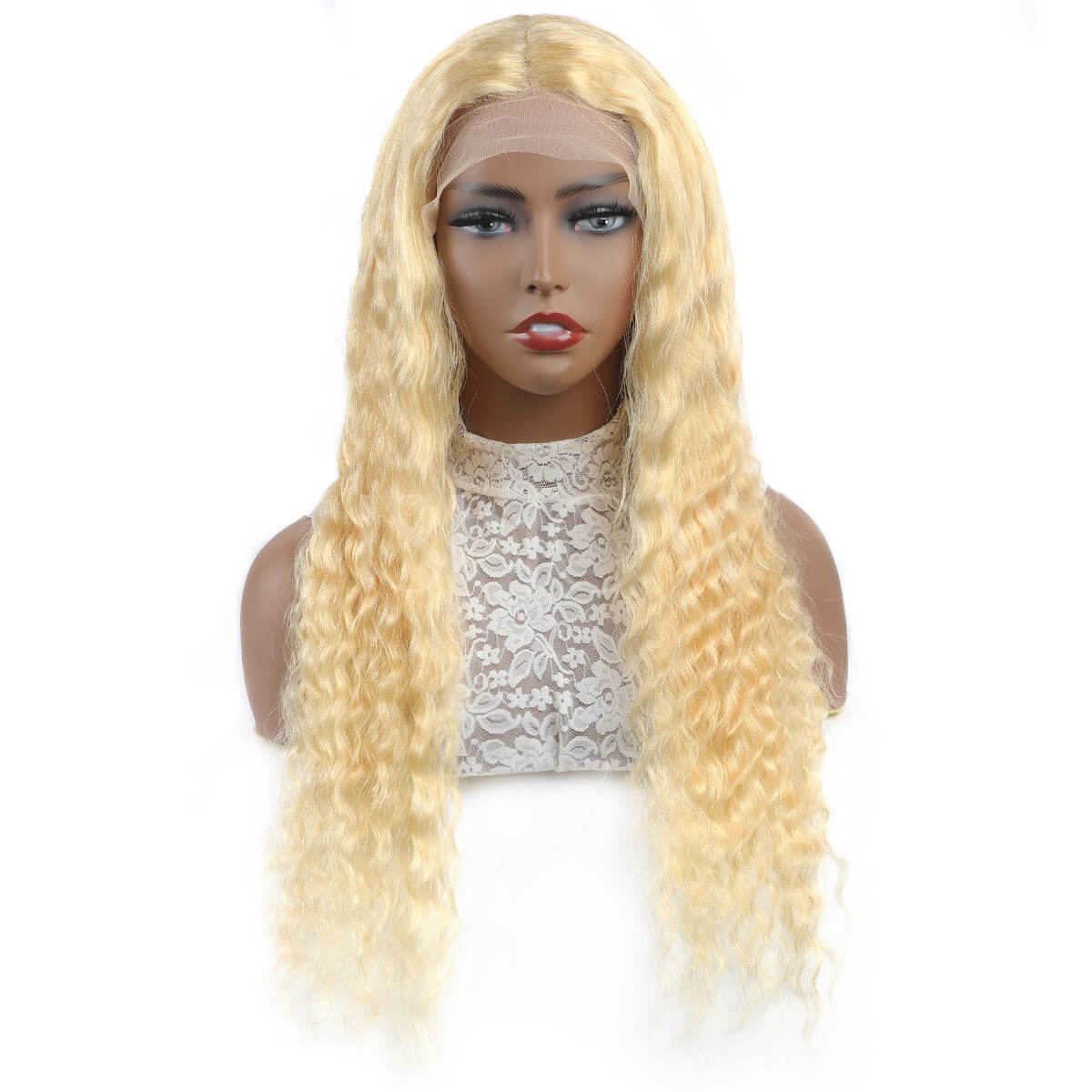 Blonde Deep Wave Wig Human Hair Soft Curls Natural Shine