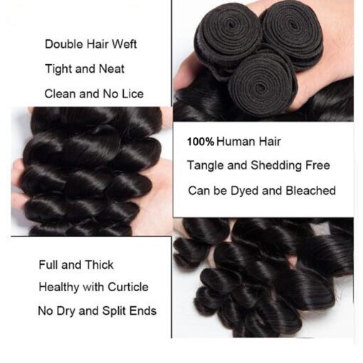 Loose Wave Bundles with Frontal Virgin Hair Soft Curls Full