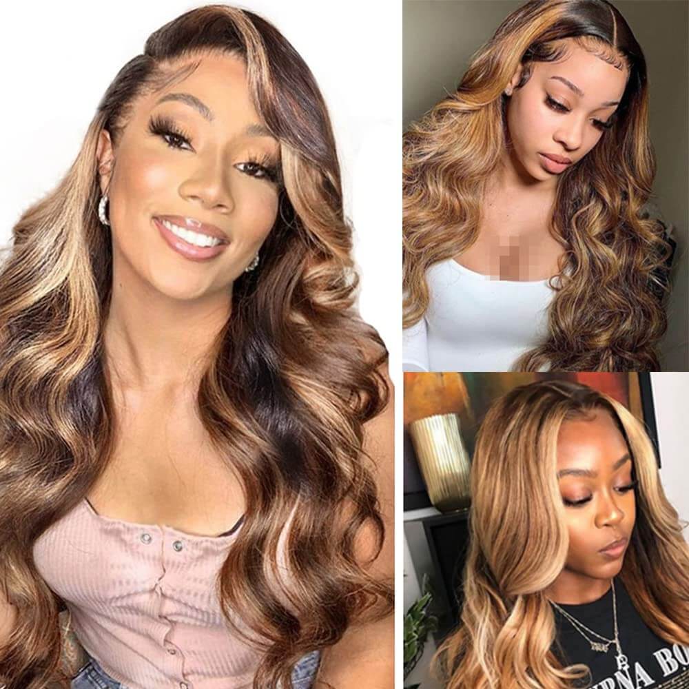 Honey Brown Hair Bundles with Highlights Soft Natural Look