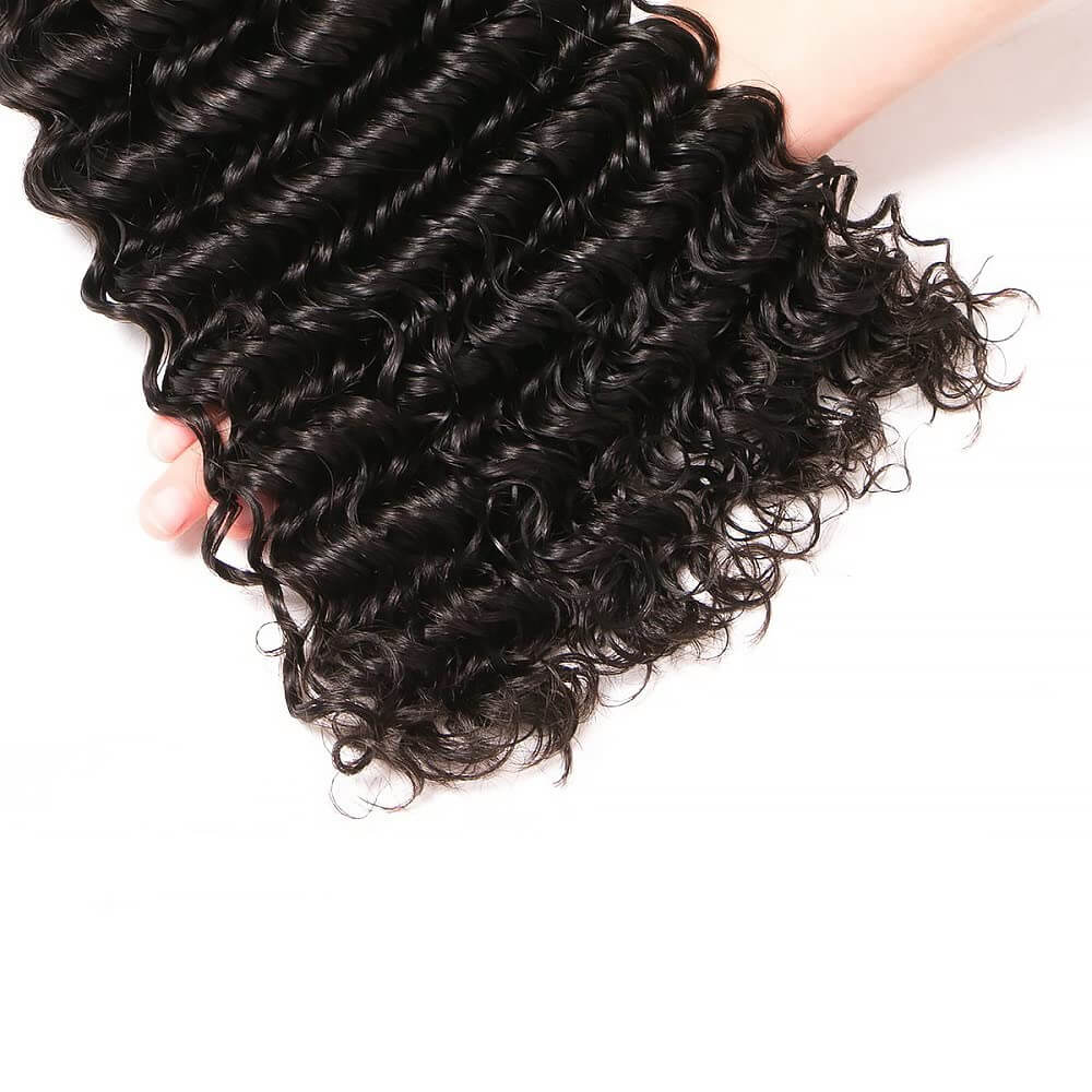 Deep Wave Human Hair Bundles Defined Curls Full Volume