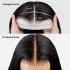 Yaki Straight Hair Wig 13x4 Lace Human Hair Natural Finish