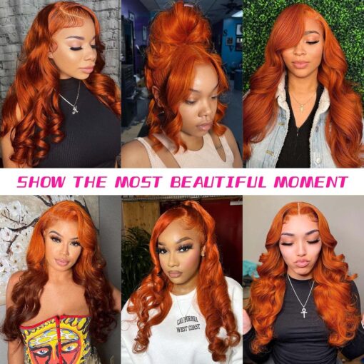 Ginger Body Wave Wig Human Hair for Soft Bouncy Volume