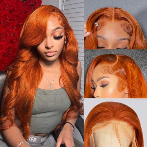Ginger Body Wave Wig Human Hair for Soft Bouncy Volume