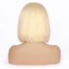Bob Cut Blonde Wig T Lace Human Hair Natural Shine Sleek