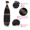 Human Hair Straight Bundles Silky Texture Natural Shine