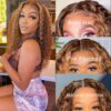 Honey Blonde Highlight Wig 13x4 Lace Front Human Hair Glow