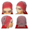 13x4 Lace Red Straight Wig Human Hair Sleek Vibrant