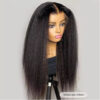 5x5 Lace Yaki Straight Wig Kinky Style Realistic Hairline