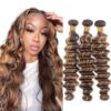 Honey Blonde Loose Deep Wave Bundles remy Hair Full Volume