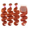 Body Wave Hair Ginger Bundles with Closure