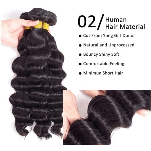 Loose Deep Wave Bundles Virgin Human Hair Soft Defined Curls