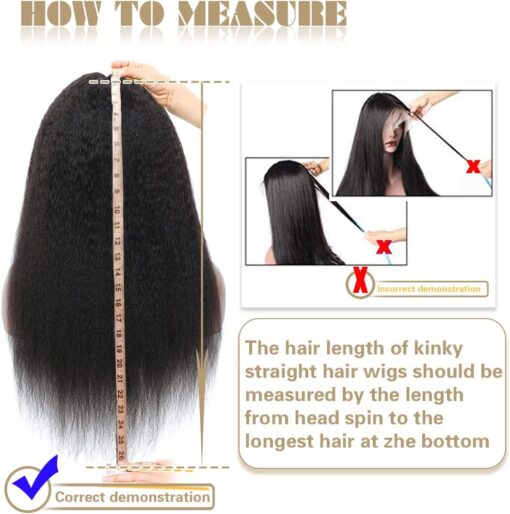 Kinky Straight Wig Human Hair Natural Blowout Look Volume