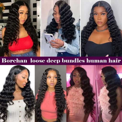 Loose Deep Wave Bundles Virgin Human Hair Soft Defined Curls