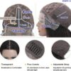 Kinky Straight Wig Human Hair Natural Blowout Look Volume