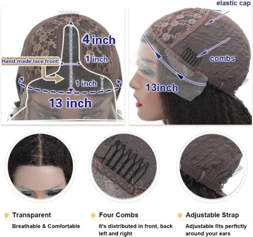 Kinky Straight Wig Human Hair Natural Blowout Look Volume