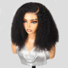 Curly Afro Wig Black 5x5 Lace Voluminous Natural Curls