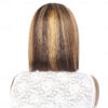 Honey Blonde Bob Wig with Highlights T Lace Front Sleek