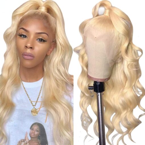 Blonde Body Wave Wig Human Hair Soft Waves Natural Look
