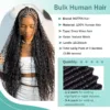 Deep Wave Bulk Human Hair for Braiding Natural Texture